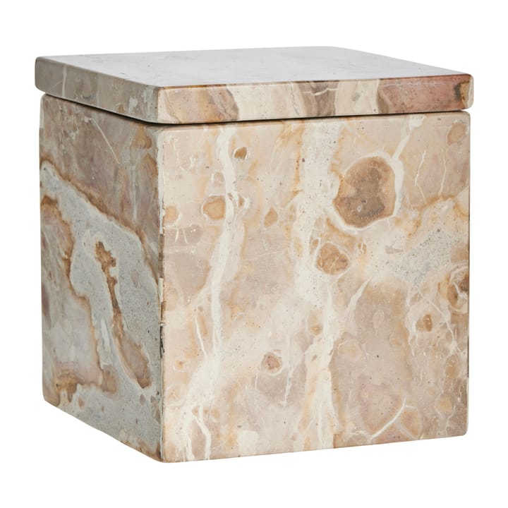 Boîte de rangement Ellia en marbre 12x12 cm - Lin - Lene Bjerre
