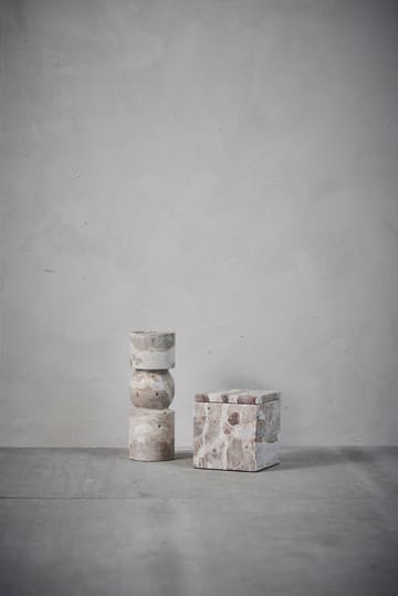 Boîte de rangement Ellia en marbre 12x12 cm - Lin - Lene Bjerre