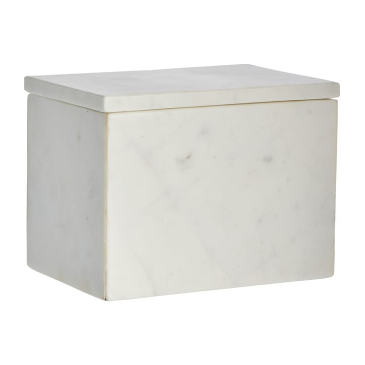 Boîte de rangement Ellia en marbre 16,5x11,5 cm - Blanc - Lene Bjerre