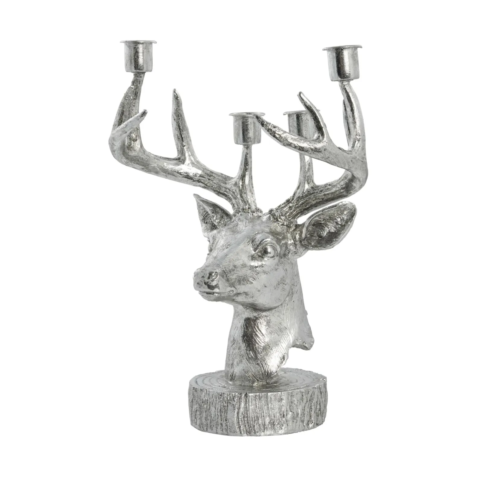 Bougeoir cerf Serafina 31 cm, Argent Lene Bjerre