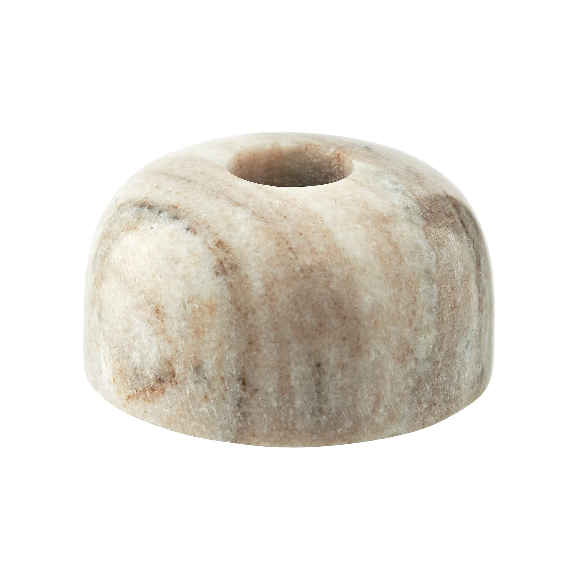 Bougeoir Marmilla Ø7,5 cm, Light brown marble Lene Bjerre