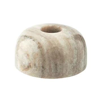 Bougeoir Marmilla Ø7,5 cm - Light brown marble - Lene Bjerre