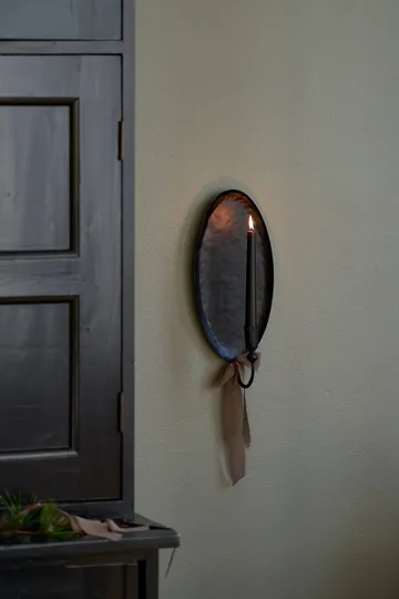 Bougeoir mural Inine - Noir, 17x40 cm - Lene Bjerre