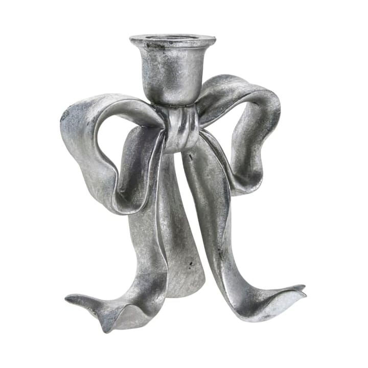 Bougeoir Serafina bow 19,7 cm - Argent antique - Lene Bjerre