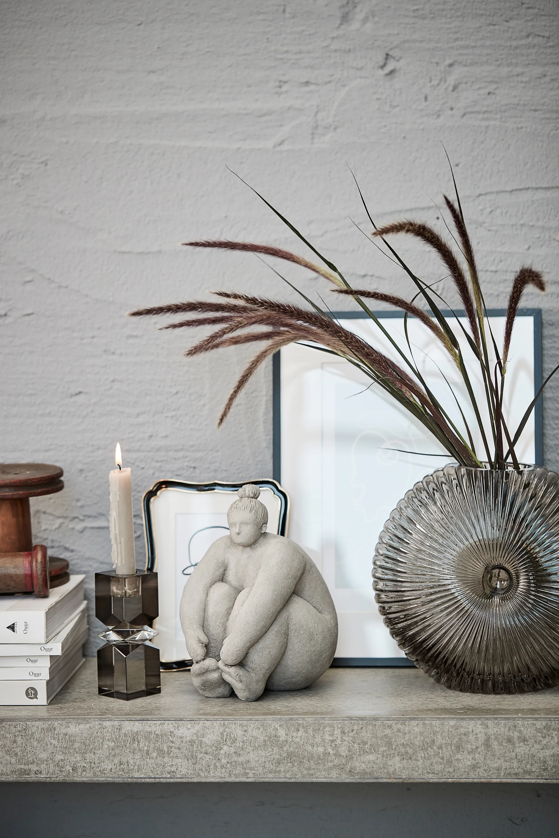 Bougeoir Silma dark grey, 13,5 cm Lene Bjerre