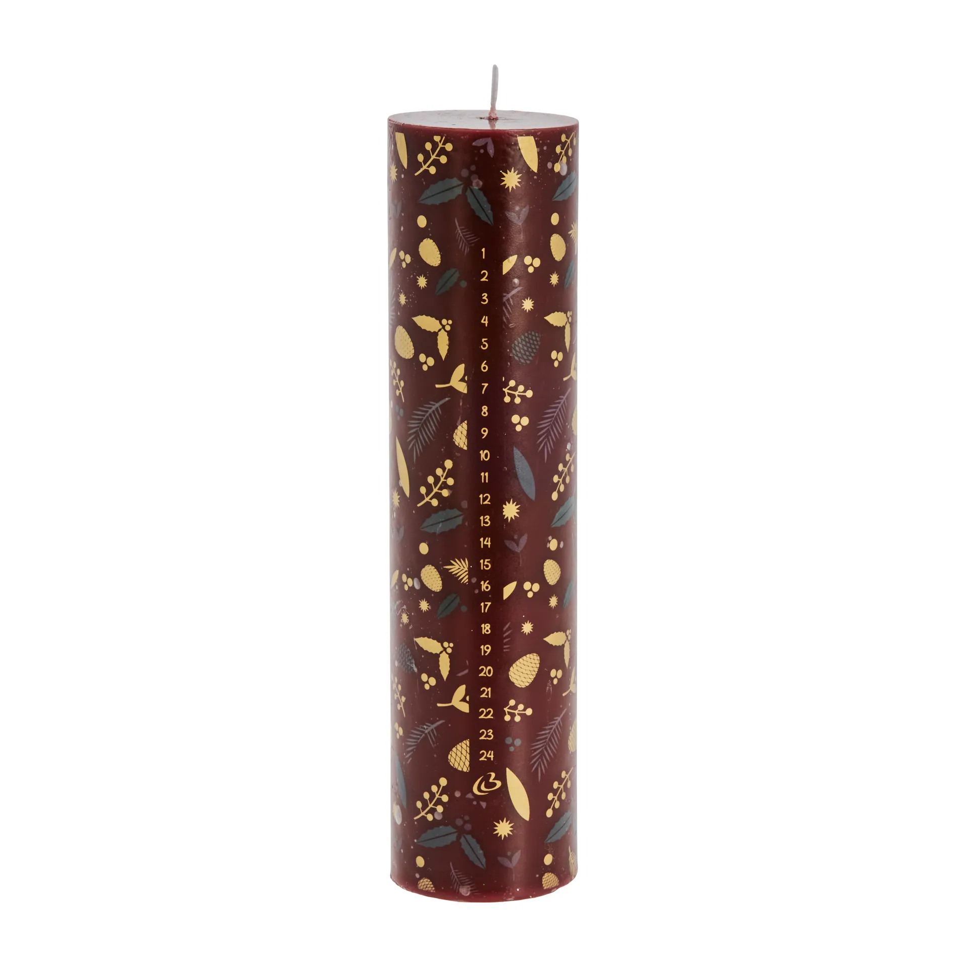 Bougie calendrier Cristienne 20 cm, pomegranate-light gold Lene Bjerre