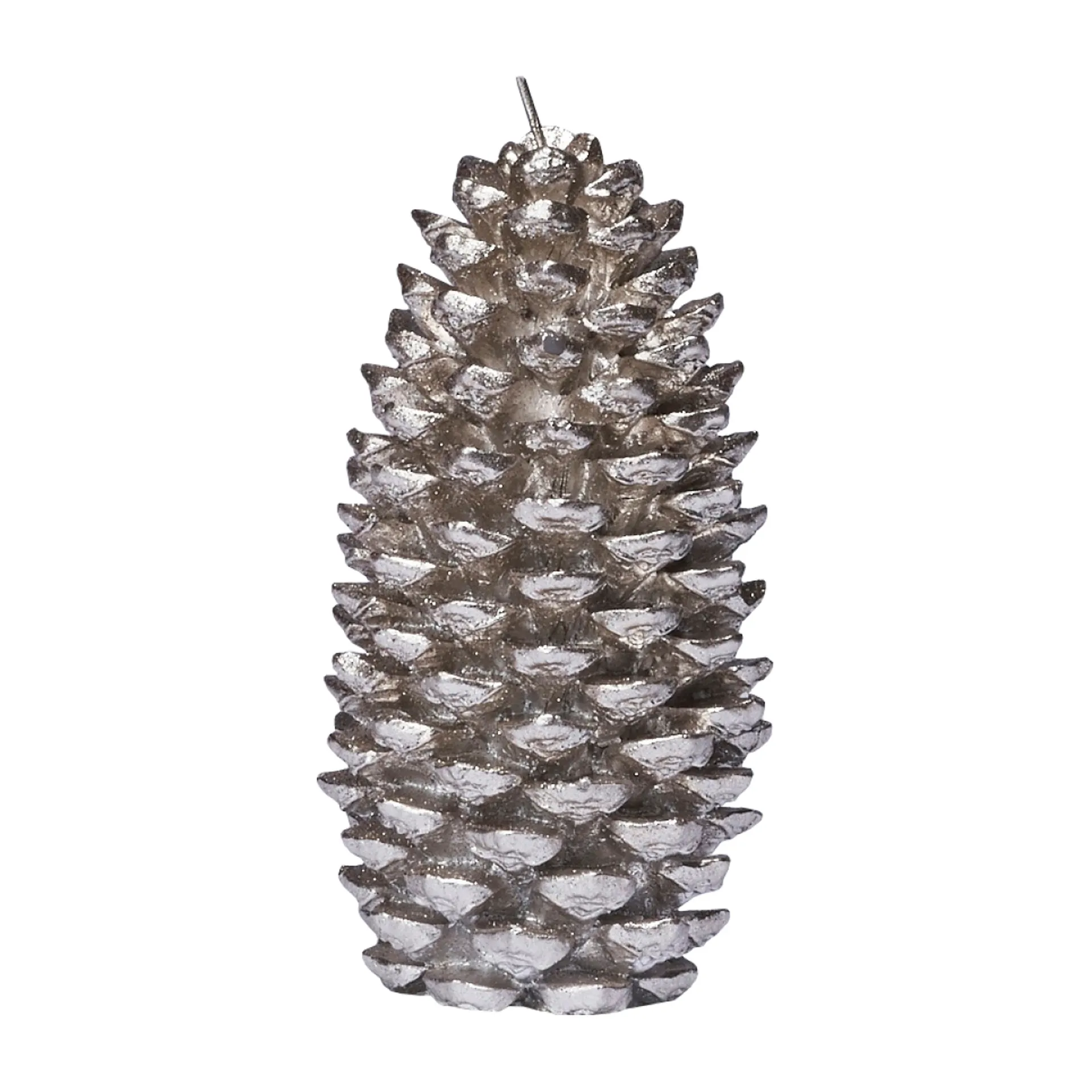 Bougie décorative pomme de pin Elegia 15 cm, silver Lene Bjerre