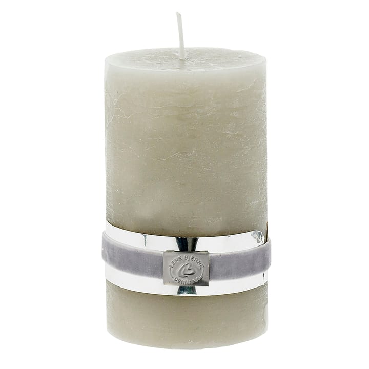 Bougie Lene Bjerre Rustic argent grey Ø7,5cm, 12,5cm Lene Bjerre