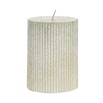 Bougie Lissa Ø7x10 cm - Or clair - Lene Bjerre