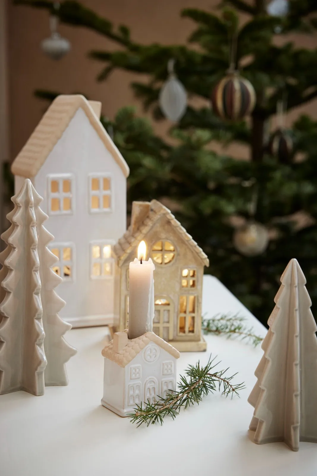 Bougie Rustic 28 cm, Off white Lene Bjerre