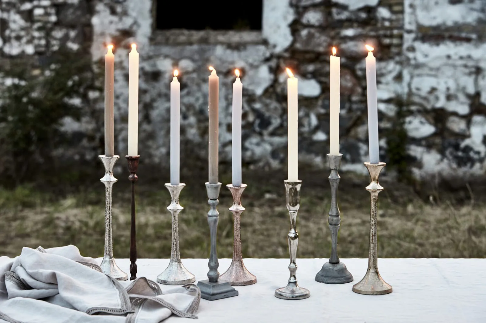 Bougie Rustic 28 cm, Off white Lene Bjerre