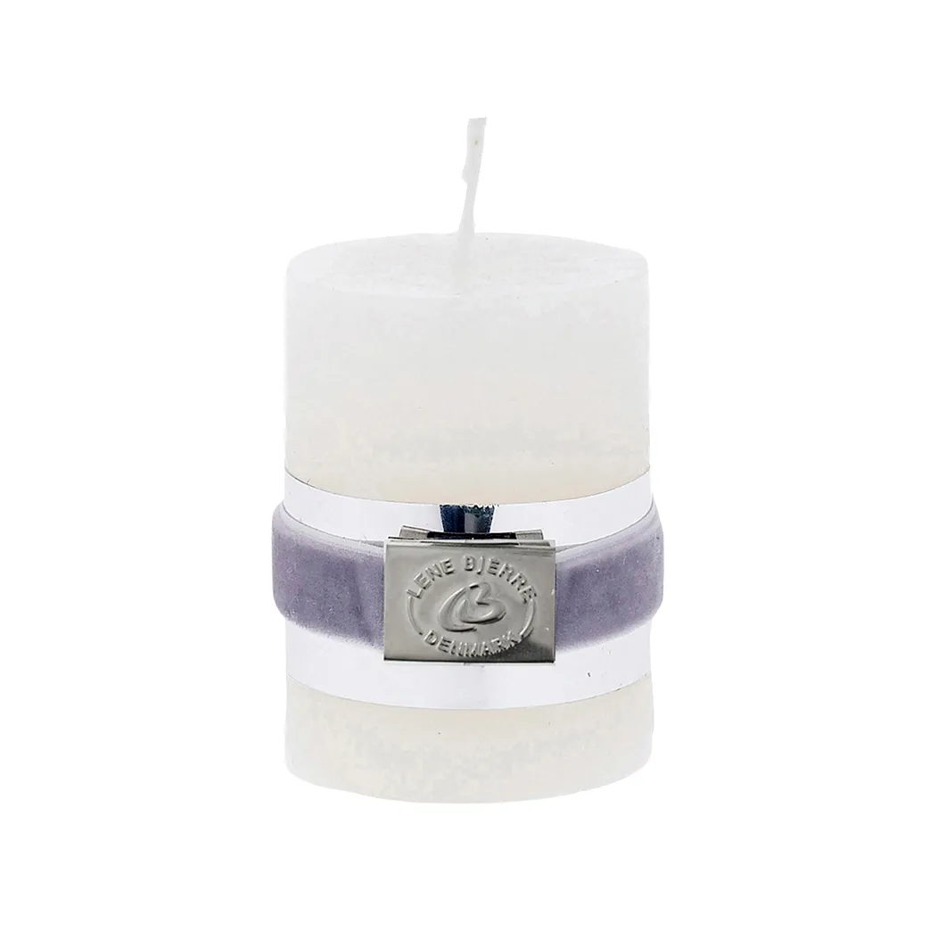 Bougie rustique Lene Bjerre, Blanche 6 cm Lene Bjerre
