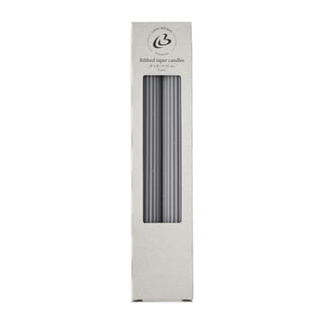 Bougie striée 25 cm Lot de 2 - dark grey - Lene Bjerre