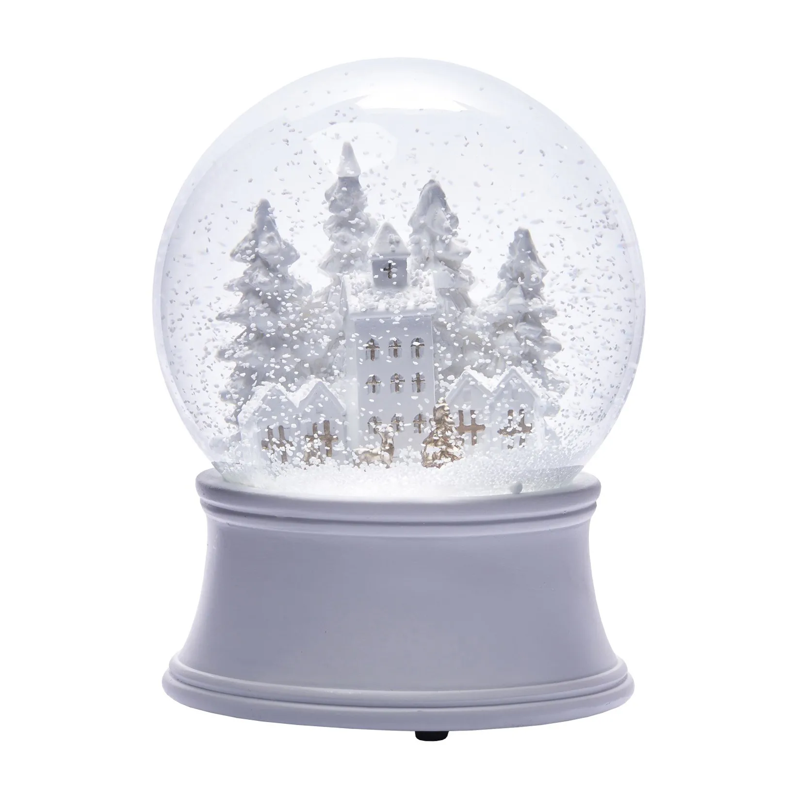 Boule à neige ville enneigée Snovia 15 cm, Blanc-transparent Lene Bjerre