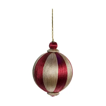 Boule de Noël Agnes Ø10 cm - Dark red-linen - Lene Bjerre