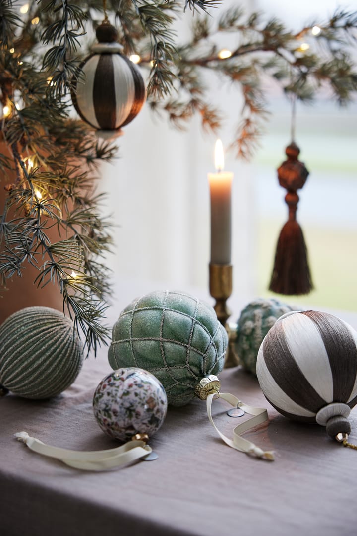 Boule de Noël Agnes Ø10 cm, Off-white-brun Lene Bjerre