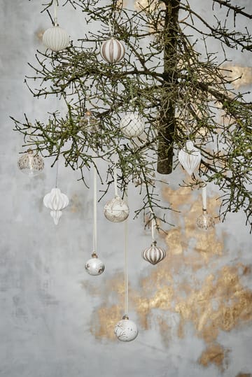 Boule de Noël arbre Cadelia Ø8 cm - white-light gold - Lene Bjerre