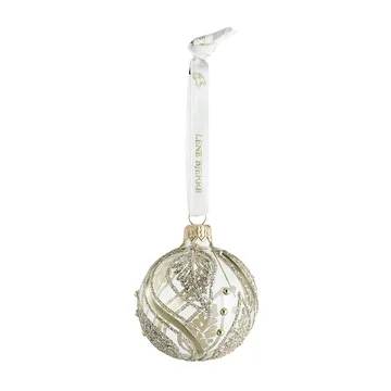 Boule de Noël avec feuilles Cadelia Ø6 cm - Transparent-doré - Lene Bjerre
