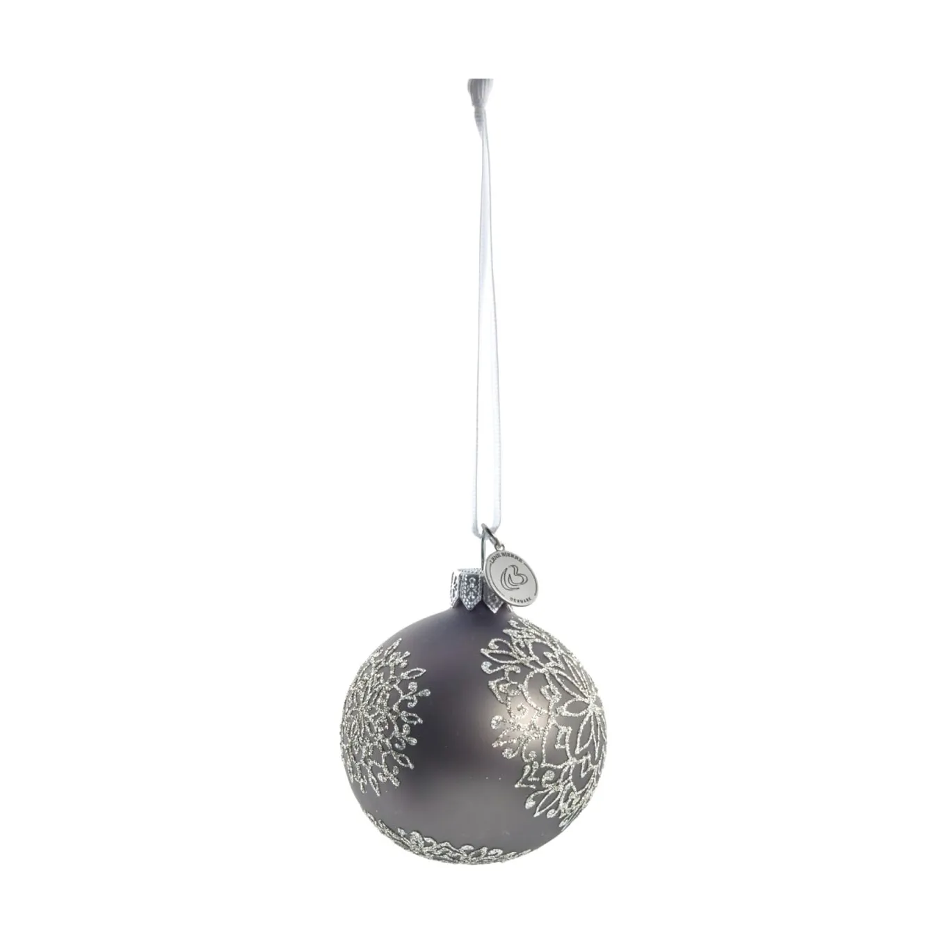 Boule de Noël Cadelia Ø6 cm, Gris foncé, flocon de neige Lene Bjerre
