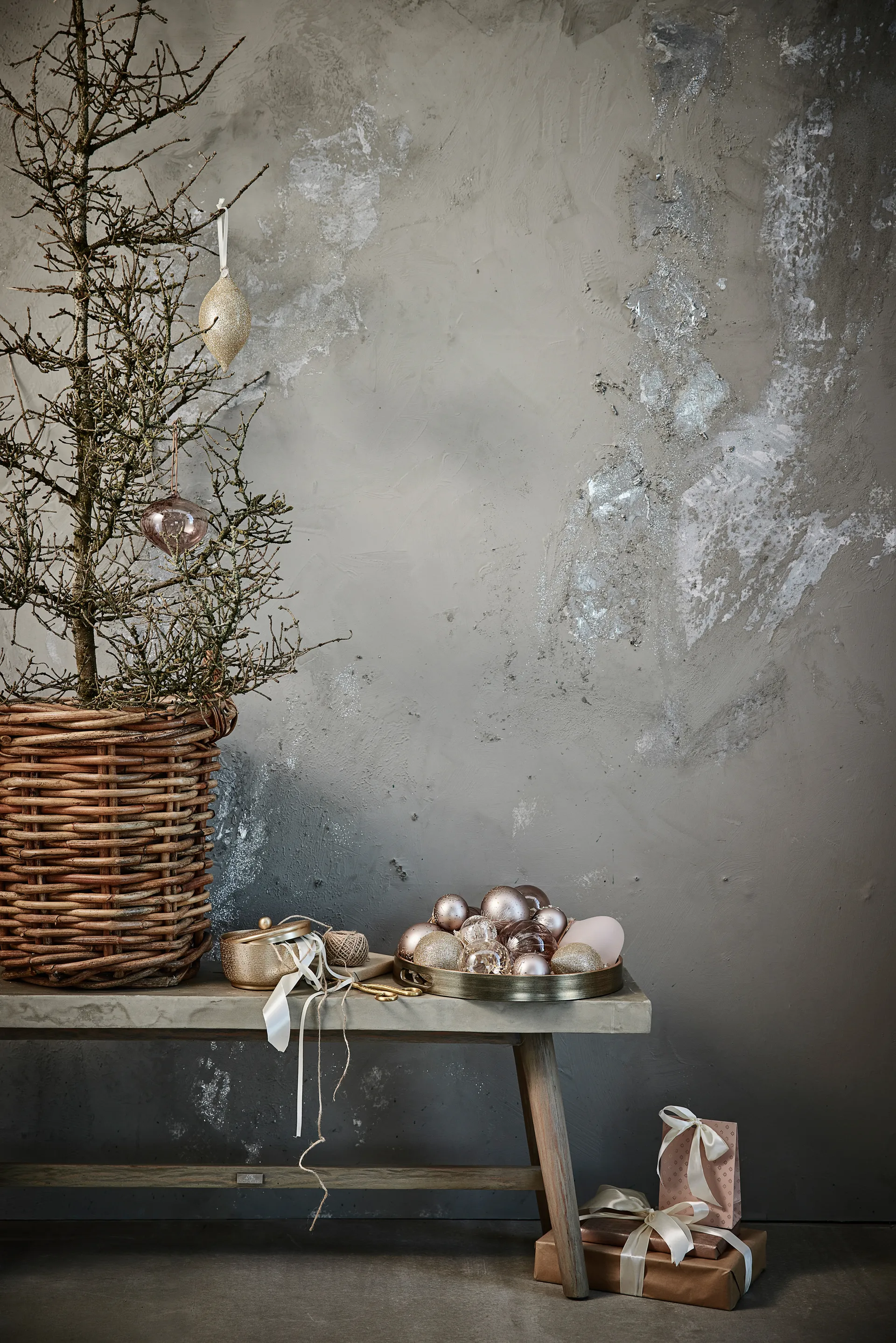 Boule de Noël Glitteria Ø10 cm, light gold Lene Bjerre