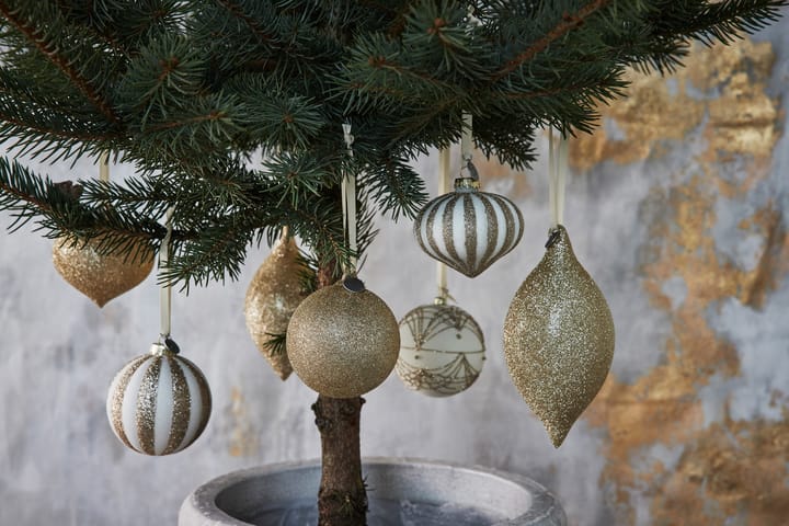 Boule de Noël Glitteria Ø10 cm, light gold Lene Bjerre
