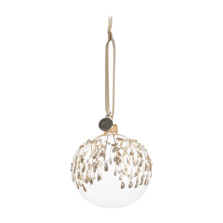 Boule de Noël gui Cadelia Ø8 cm, clear-light gold Lene Bjerre