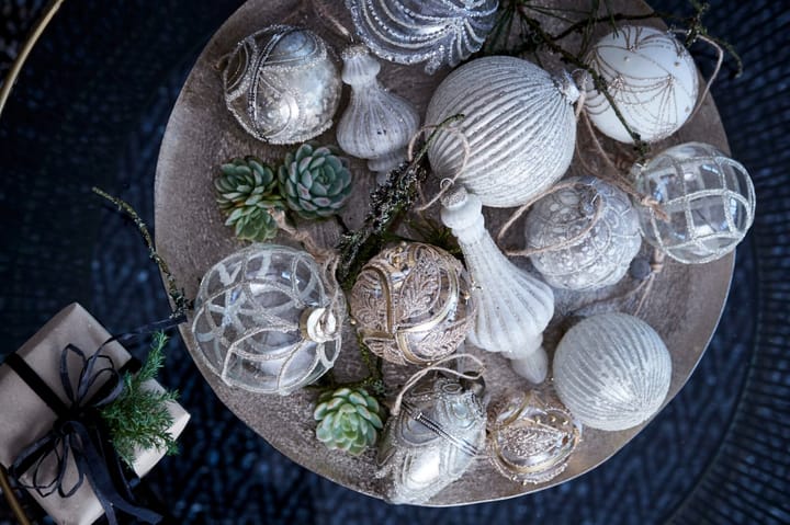 Boule de Noël Norille Ø11 cm, Off white, nervuré Lene Bjerre