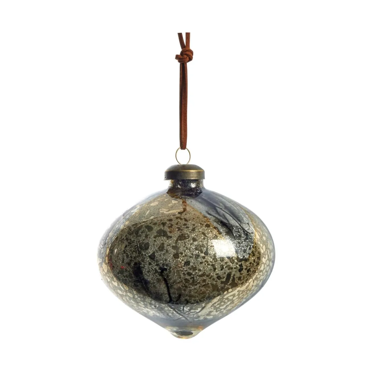 Boule de Noël Nosille 8 cm, Argent-or Lene Bjerre