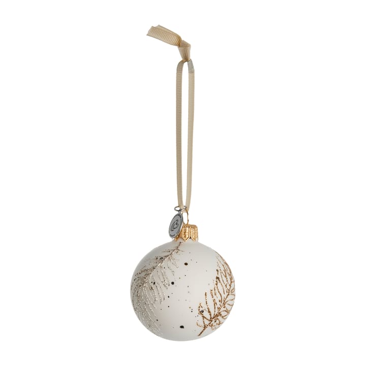 Boule de Noël plume Cadelia Ø6 cm, white-light gold Lene Bjerre