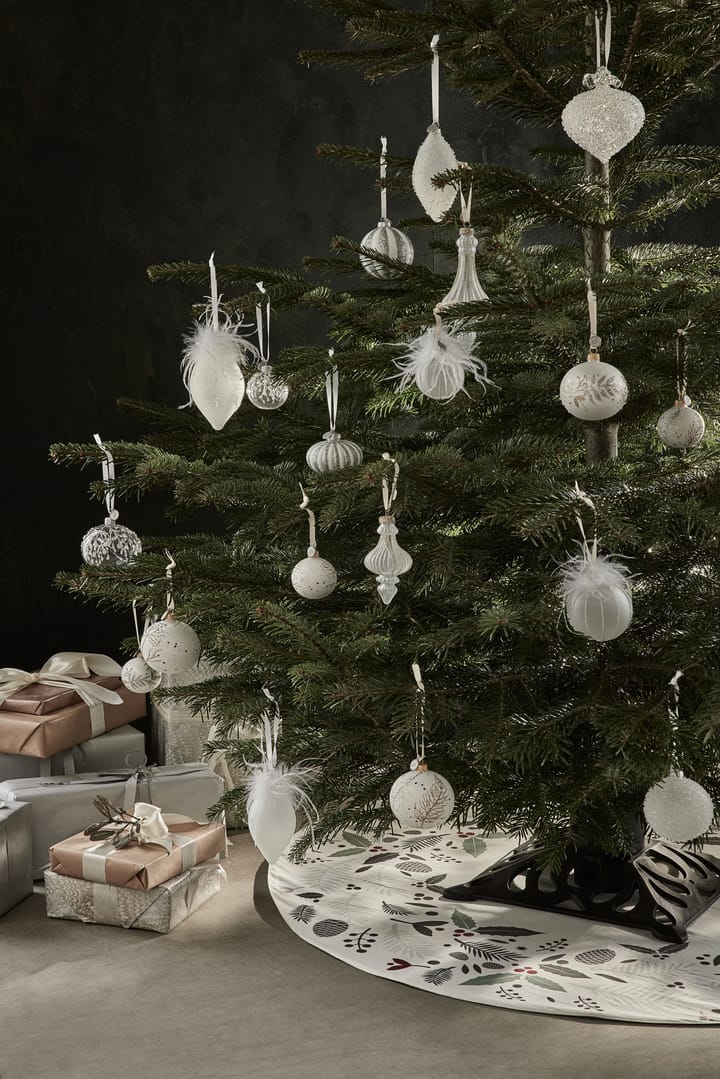 Boule de Noël Selvie Ø8 cm, white-silver Lene Bjerre
