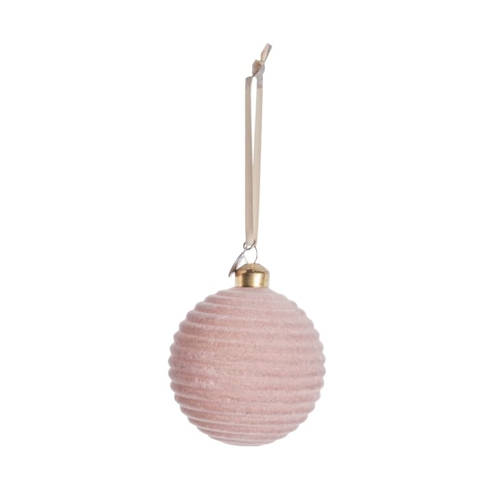 Boule de Noël Velvitie Ø8 cm, Powder, nervuré Lene Bjerre