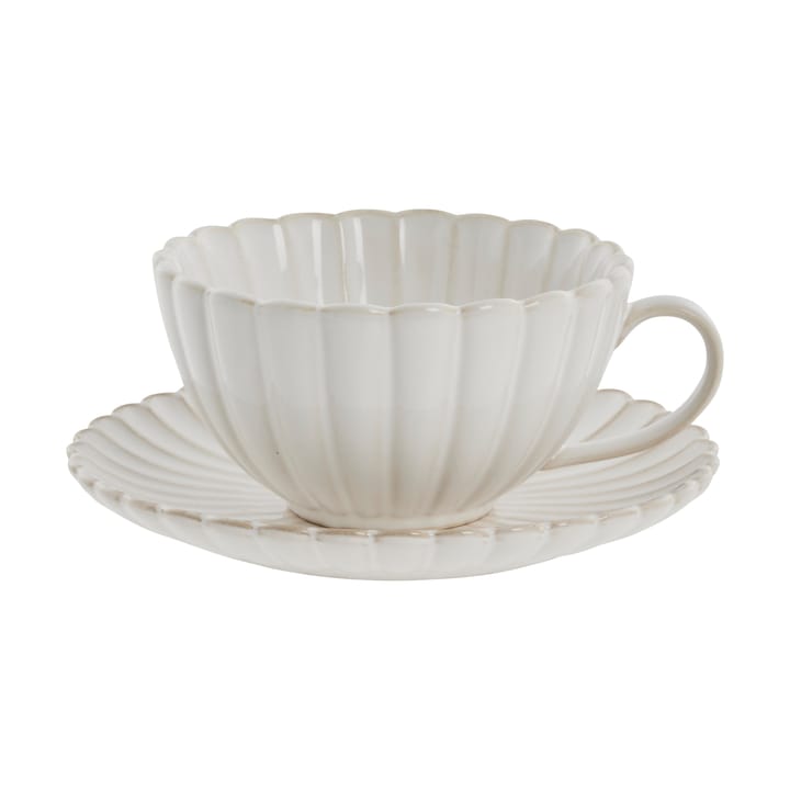 Camille tasse avec soucoupe - Off White - Lene Bjerre