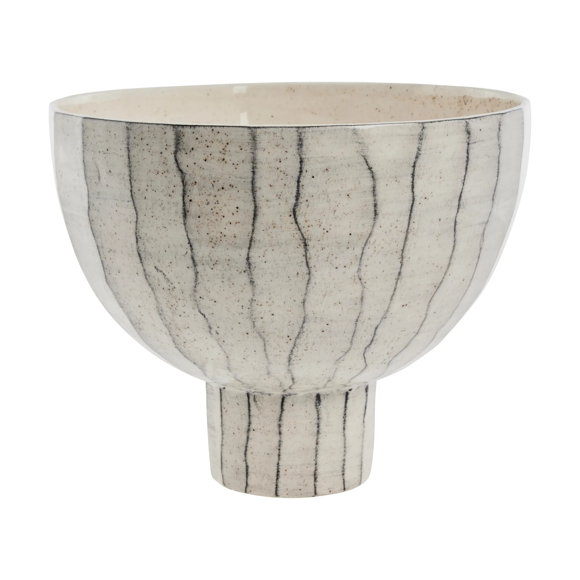 Cassie bol de décoration Ø30,5 cm, Off White-Noir Lene Bjerre