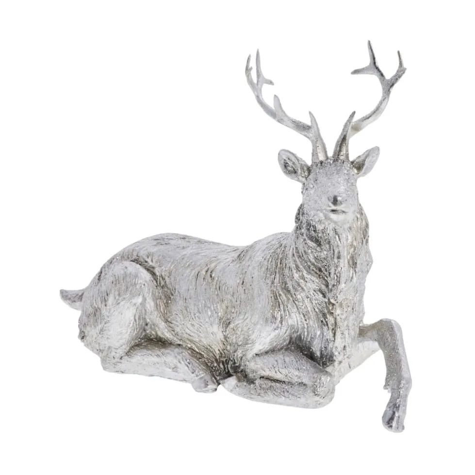 Cerf Sessia 17 cm, Argent Lene Bjerre
