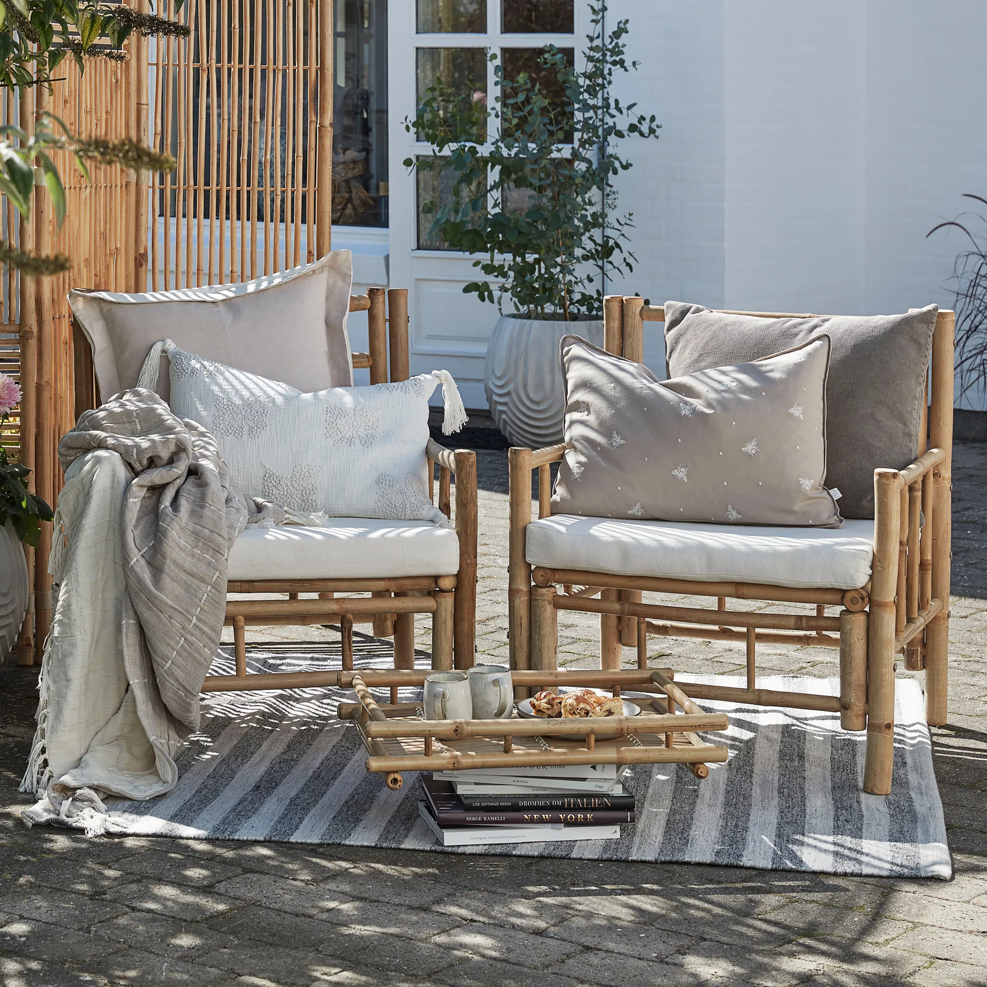 Coussin Monille 50x50 cm, Silver grey Lene Bjerre