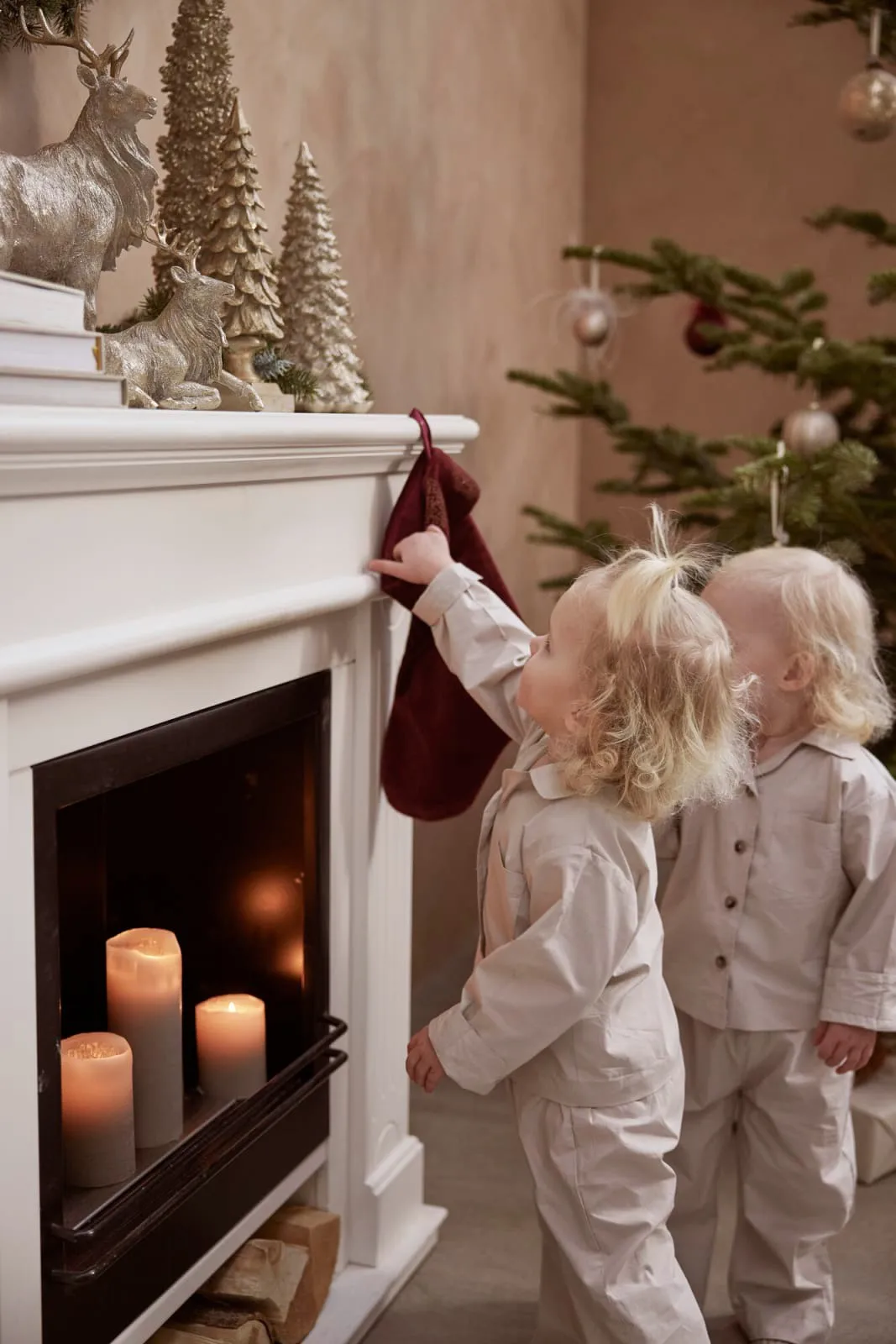 Décoration arbre Semise 33 cm, Or clair Lene Bjerre