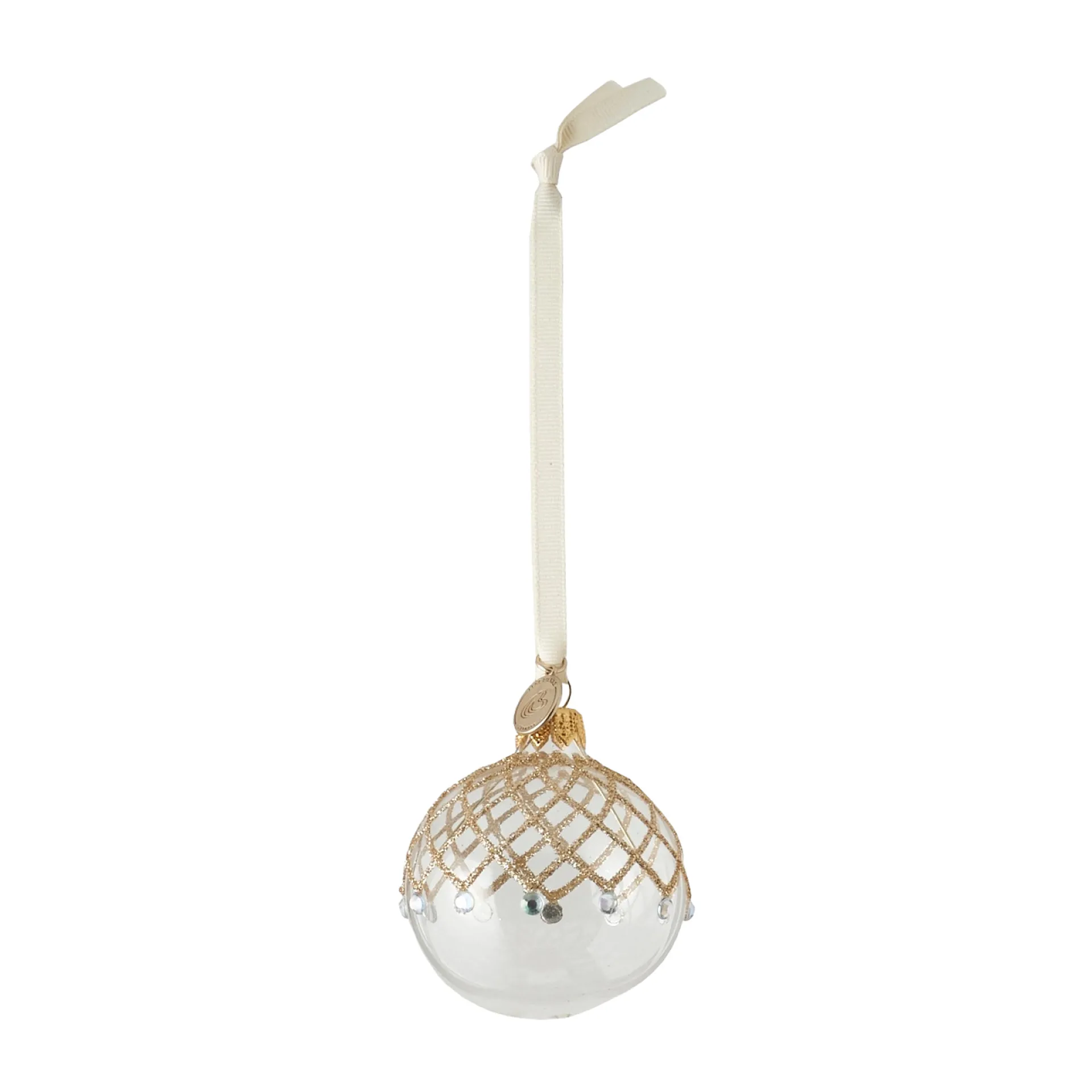 Décoration de Noël Cadelia Ø6 cm, clear-light gold Lene Bjerre