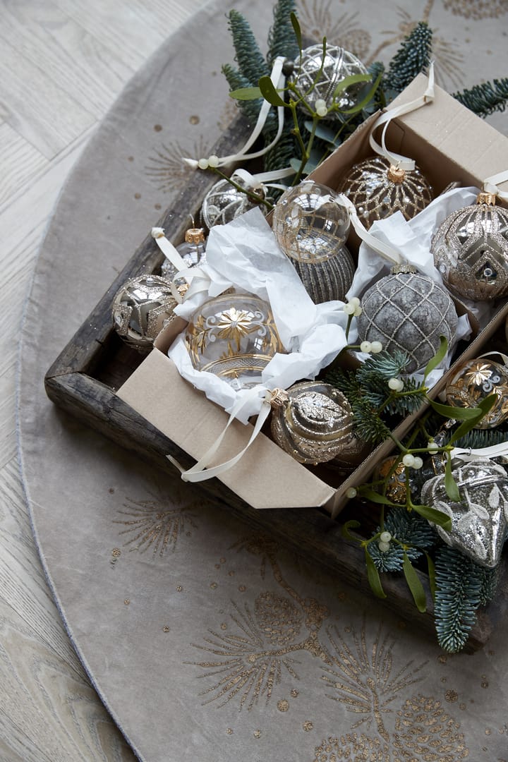 Décoration de Noël Cadelia fleur de glace Ø6 cm, Transparent-argent Lene Bjerre