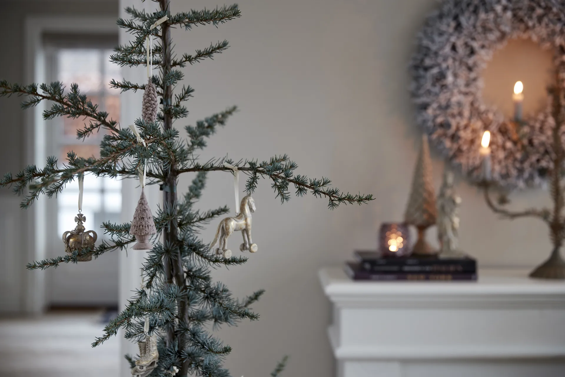 Décoration de Noël cheval Serafina 11 cm, Doré antique Lene Bjerre