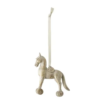 Décoration de Noël cheval Serafina 11 cm - Doré antique - Lene Bjerre