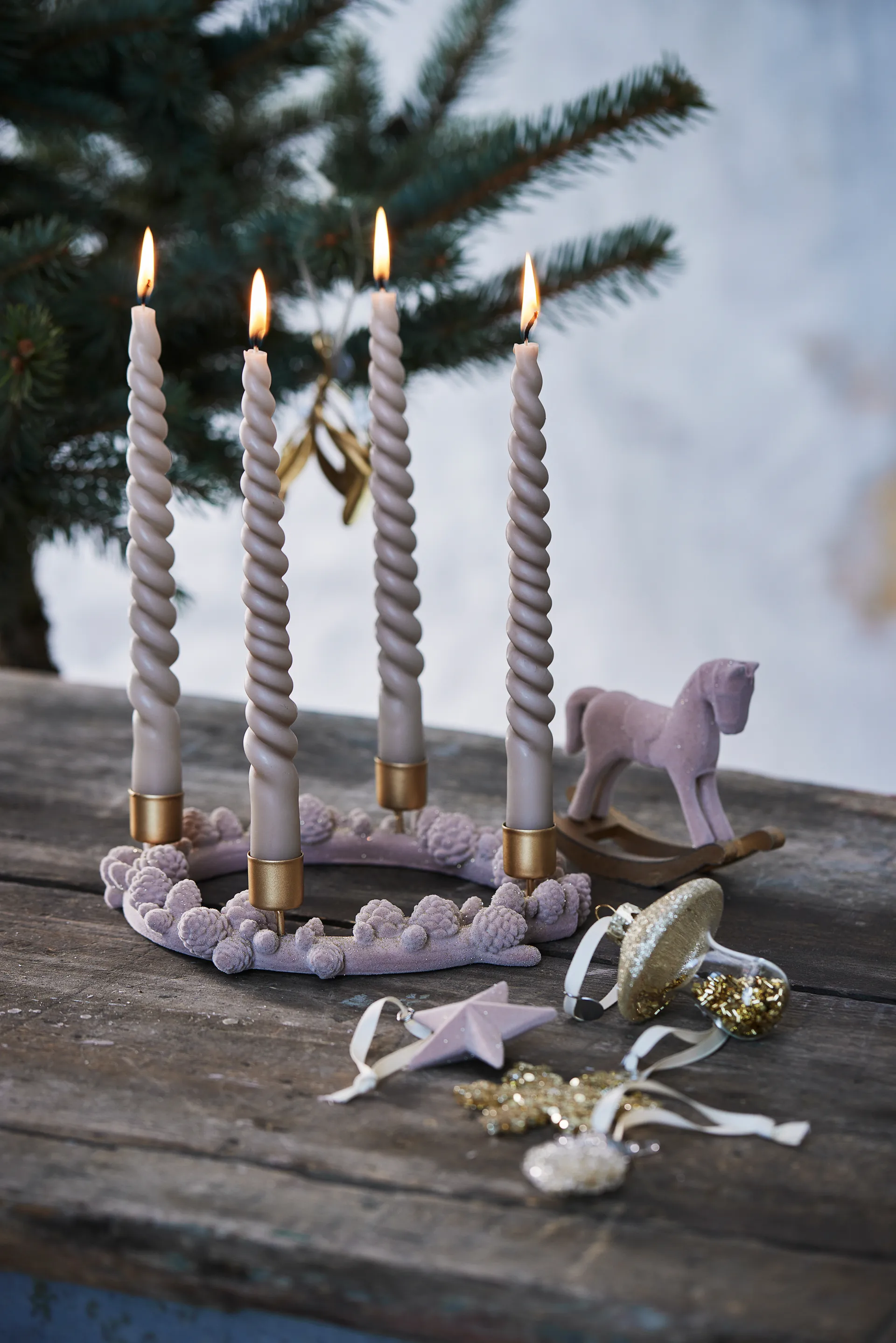 Décoration de Noël Cristelle 9 cm, light gold Lene Bjerre