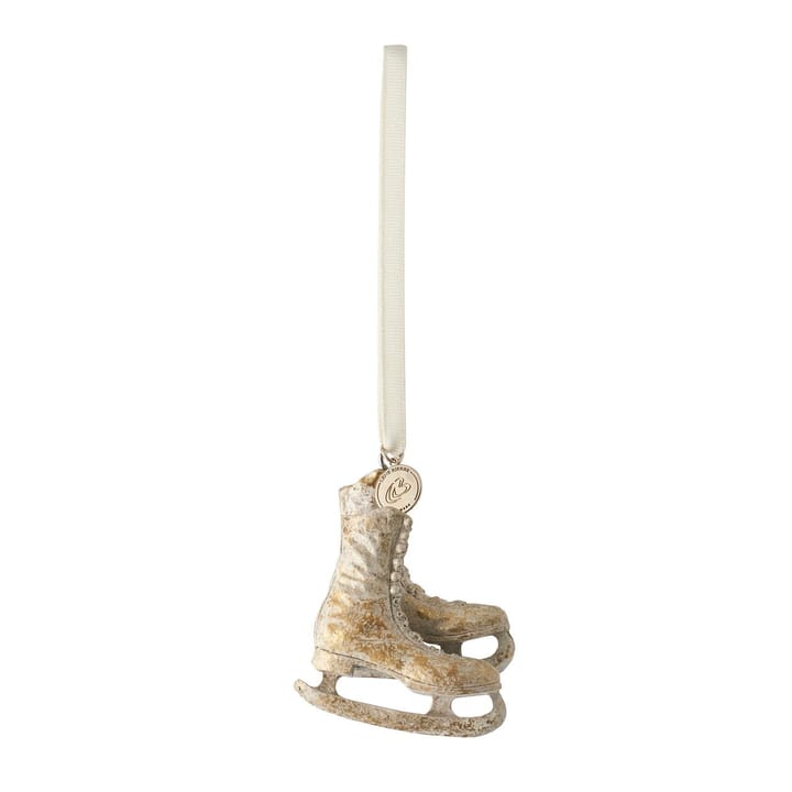 Décoration de Noël patins à glace Serafina 8 cm, Doré antique Lene Bjerre