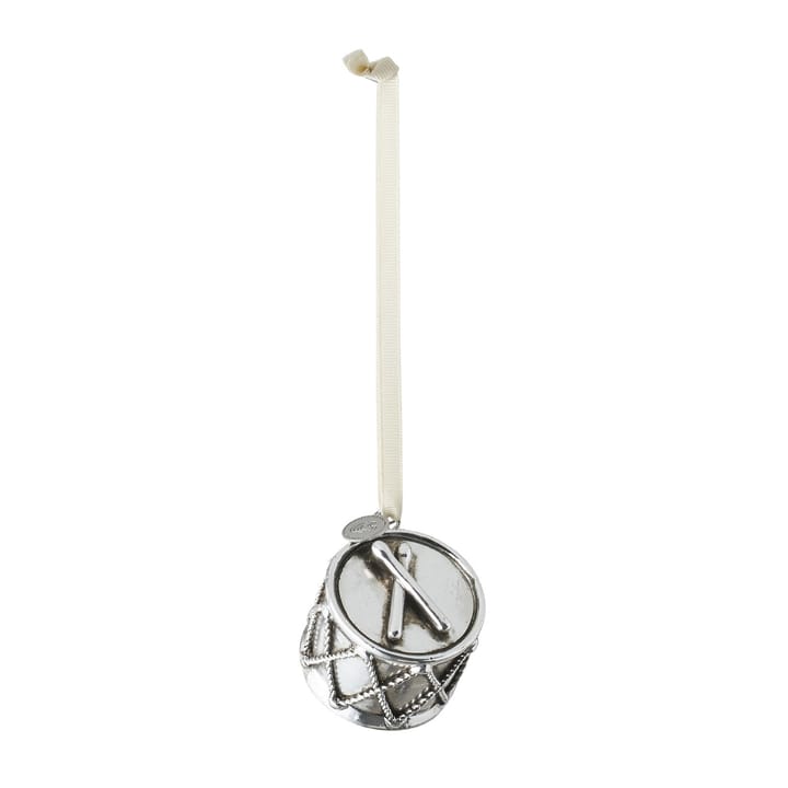 Décoration de Noël tambour Serafina 4,5 cm, Argent antique Lene Bjerre