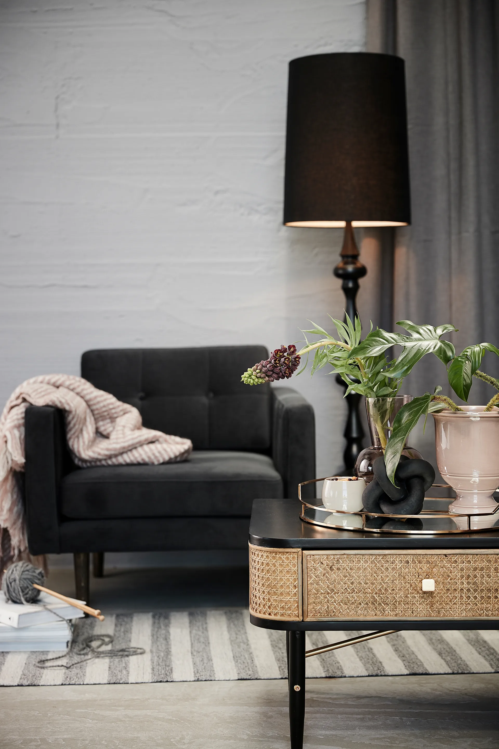 Décoration nœud Serafina 13 cm, Black Lene Bjerre