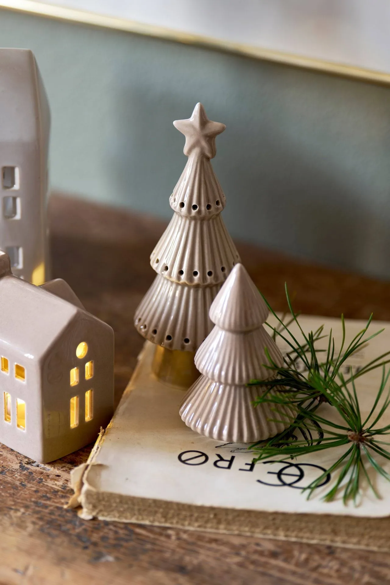 Décoration sapin Mythel, Beige, Ø6,5xH9,8 cm Lene Bjerre