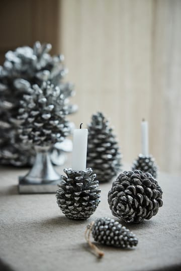 Décoration Serafina pomme de pin 8,3 cm - Argent antique - Lene Bjerre