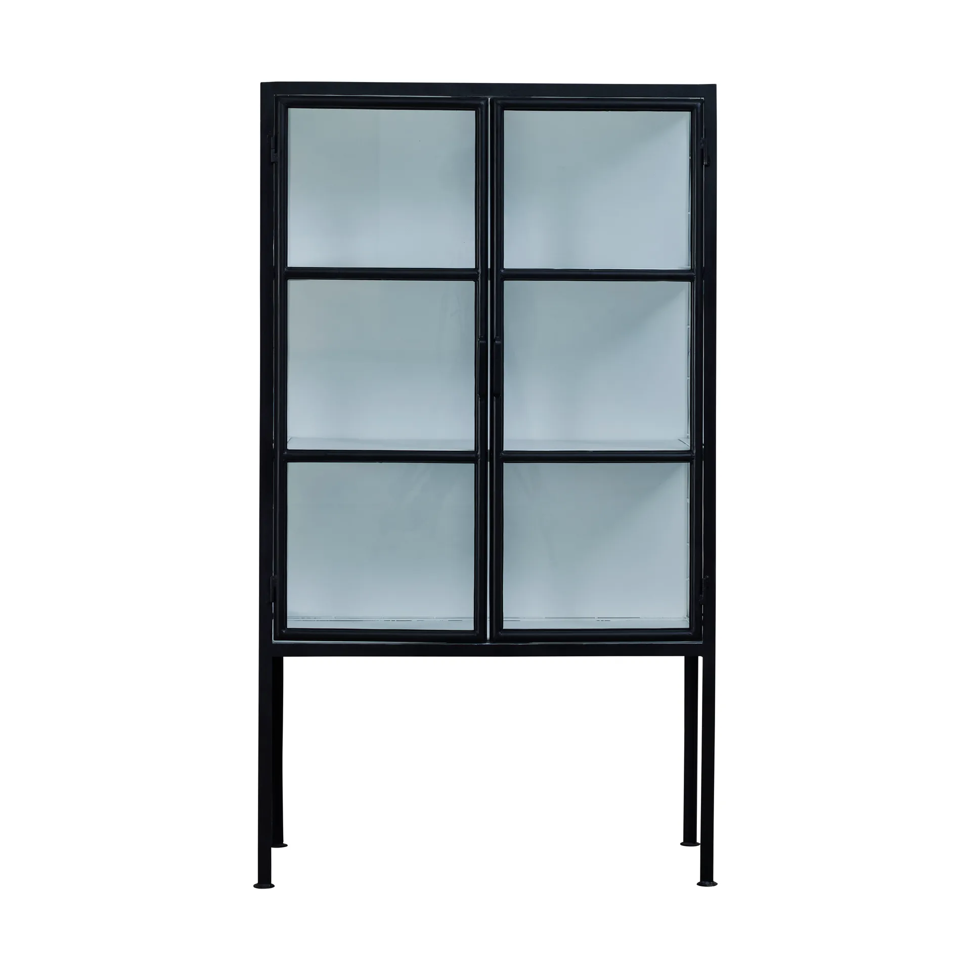 Depot vitrine 85x40x150 cm, Noir-blanc Lene Bjerre