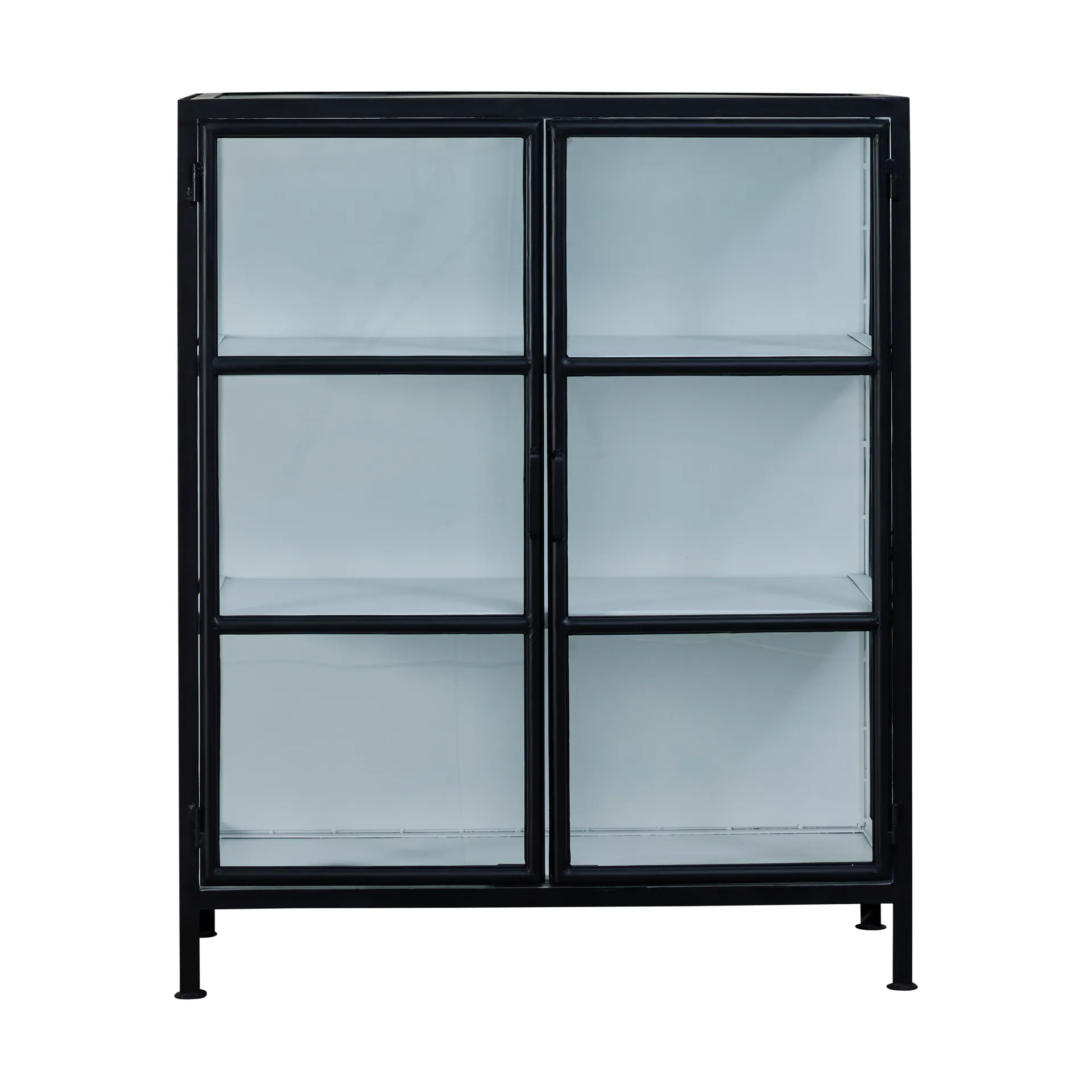 Depot vitrine 90x40x110 cm, Noir-blanc Lene Bjerre