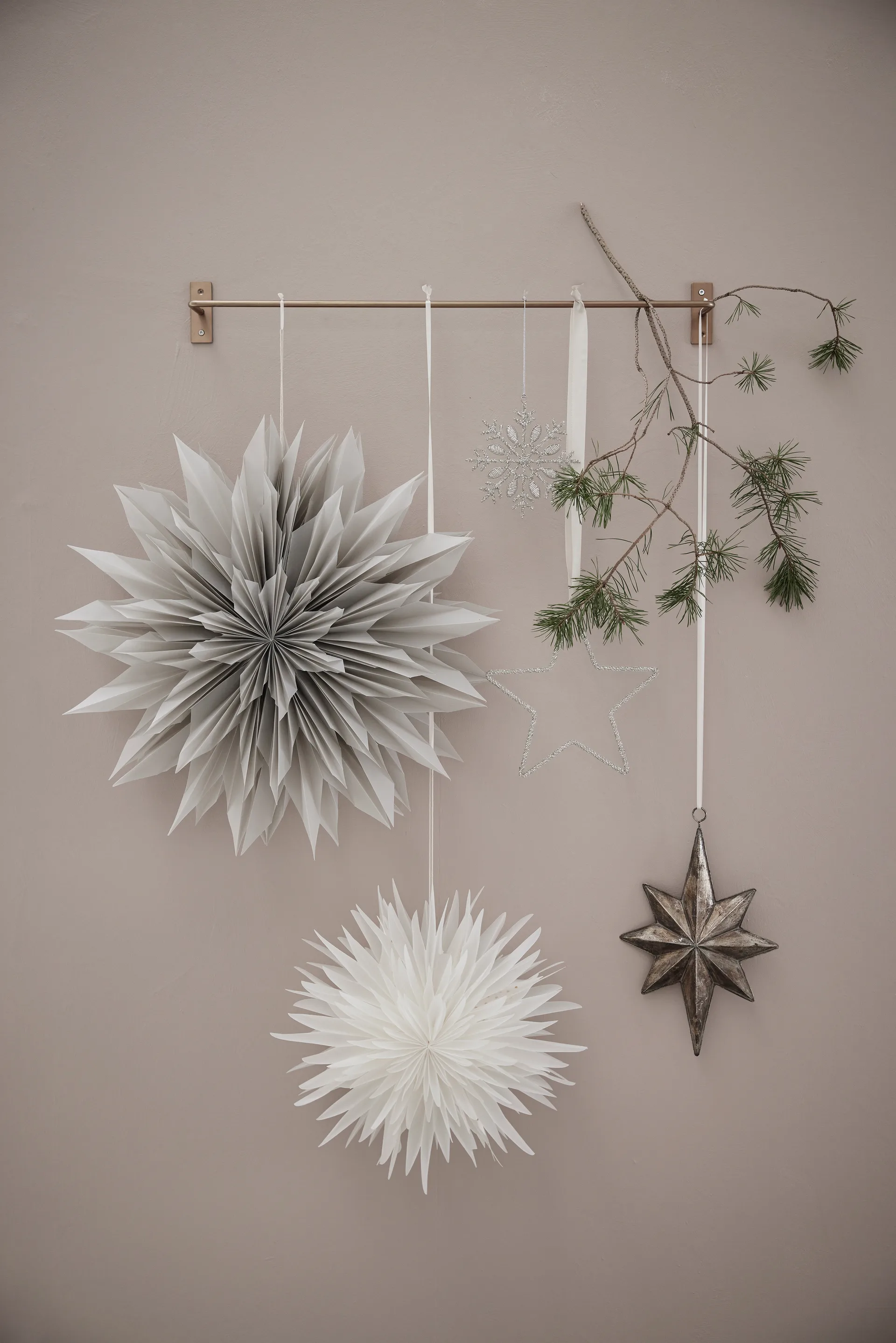Étoile décorative Palisia Ø60 cm, Gris clair Lene Bjerre
