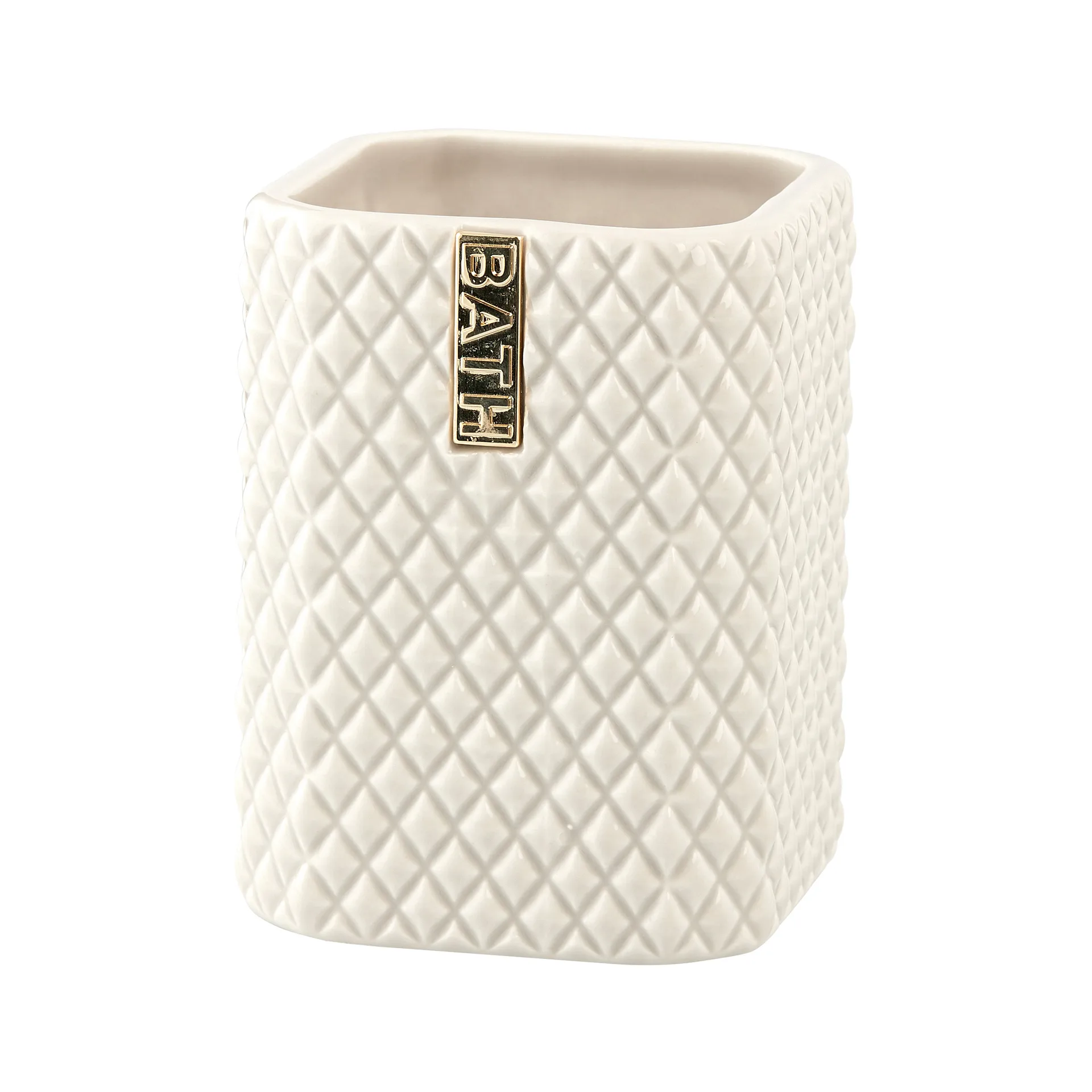 Mug à brosse à dents Marion 10,5 cm, Camel-light gold Lene Bjerre